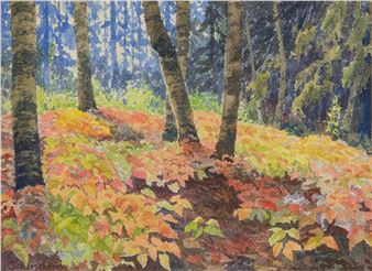 Untitled - Woods in Autumn - Leslie Gale Saunders