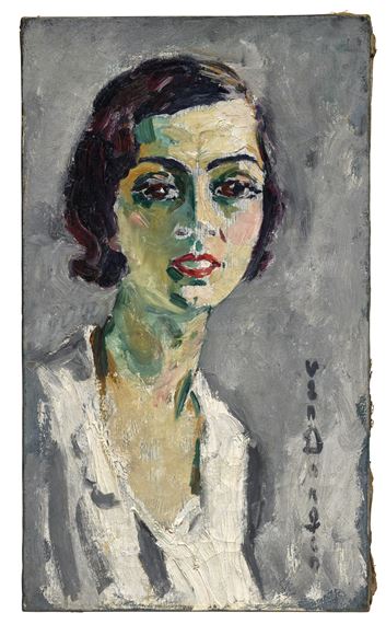 キース・ヴァン・ドンゲン、「Tete de jeune Femme」 Kees van Dongen | Portrait de jeune femme (Circa 1930) | MutualArt