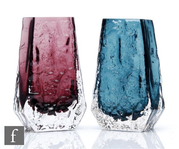 Geoffrey Baxter | Geoffrey Baxter - Whitefriars - Two coffin vases ...