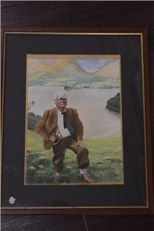 (contemporary), a watercolour, study, A Wainwright Buttermere, signed and dated (19) - David Hall