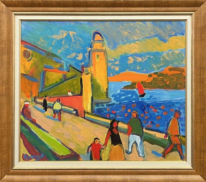 Maria Penraat | Passers-by in Collioure (2004) | MutualArt