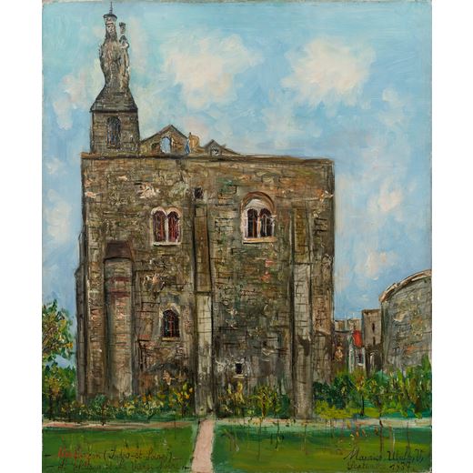 Le Chateau et la vie noire a Montbazon by Maurice Utrillo, 1937