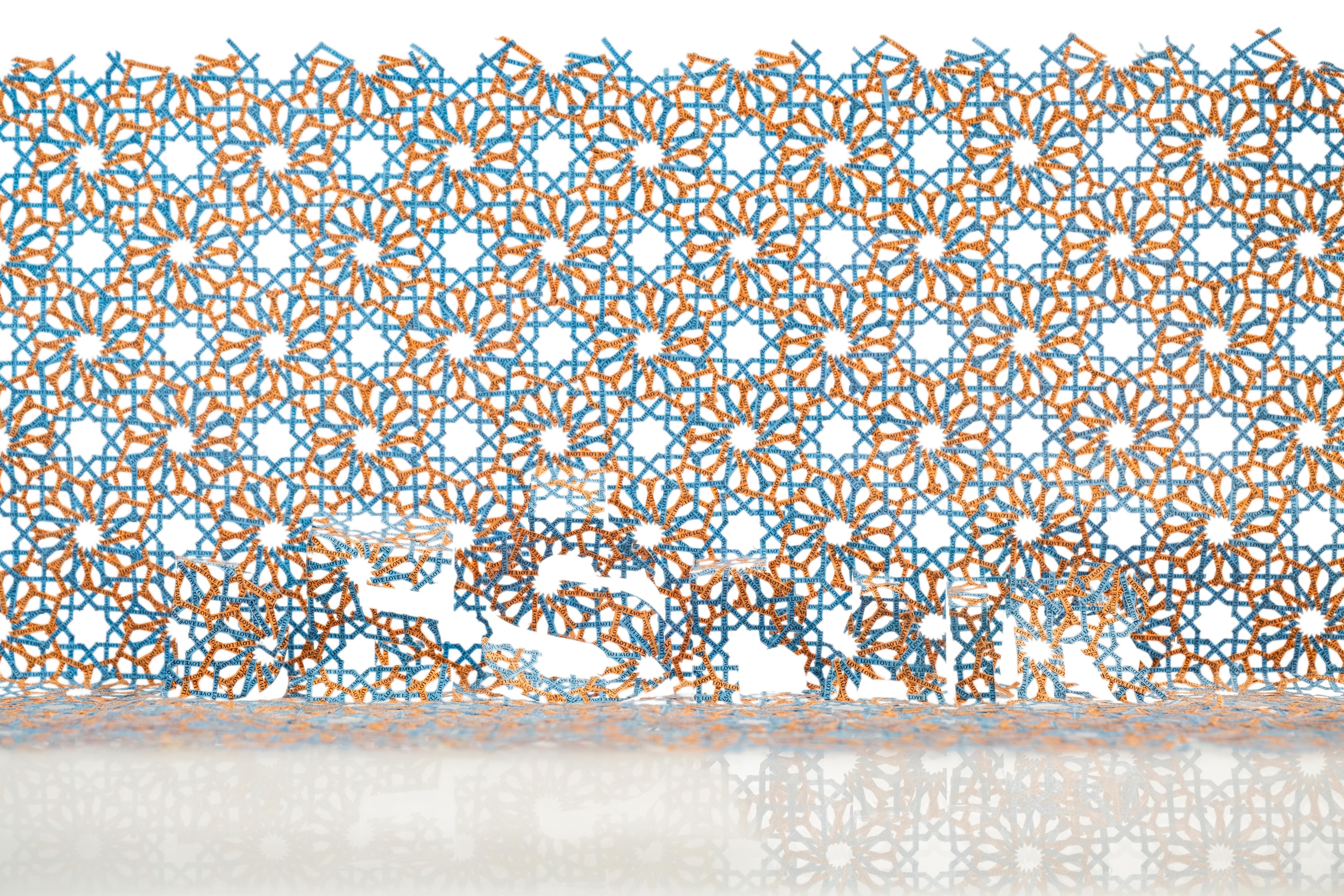 Artwork by Hamra Abbas, Despair, Made of Paper collage in plexiglass