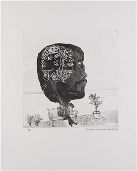 Untitled (Seated Figure) - D. L. N. Reddy