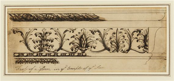 Study of an architectural detail from a door in the Temple of the Sun