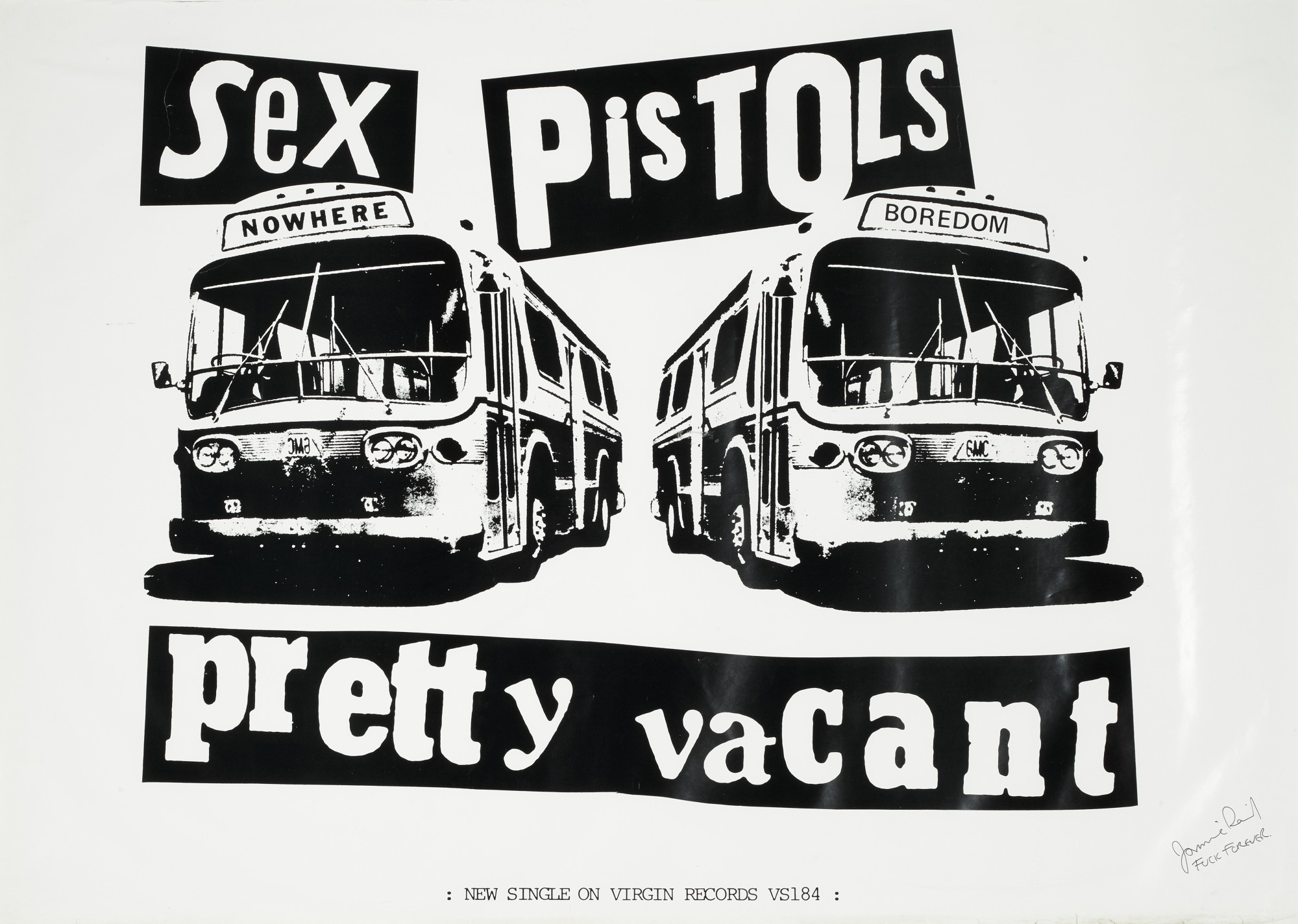 Pretty Vacant, promotional poster, 1 by Jamie Reid, produced in 1973
