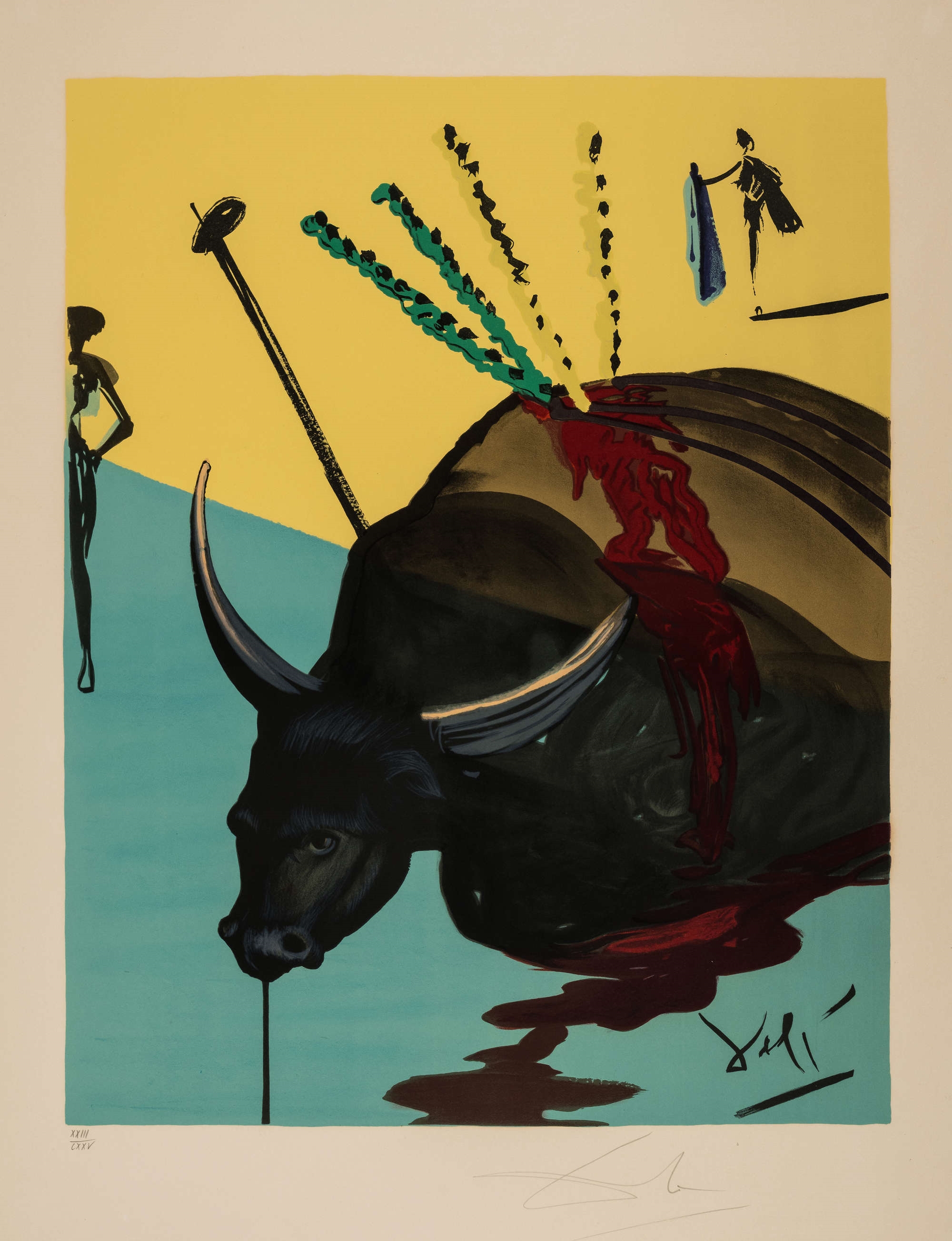The Bull is Dead by Salvador Dalí, 1970