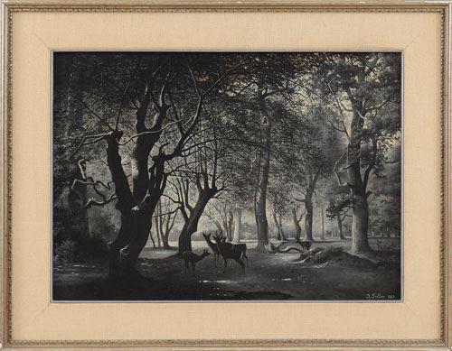 Julius Preller | Nocturne with Animals (1885) | MutualArt