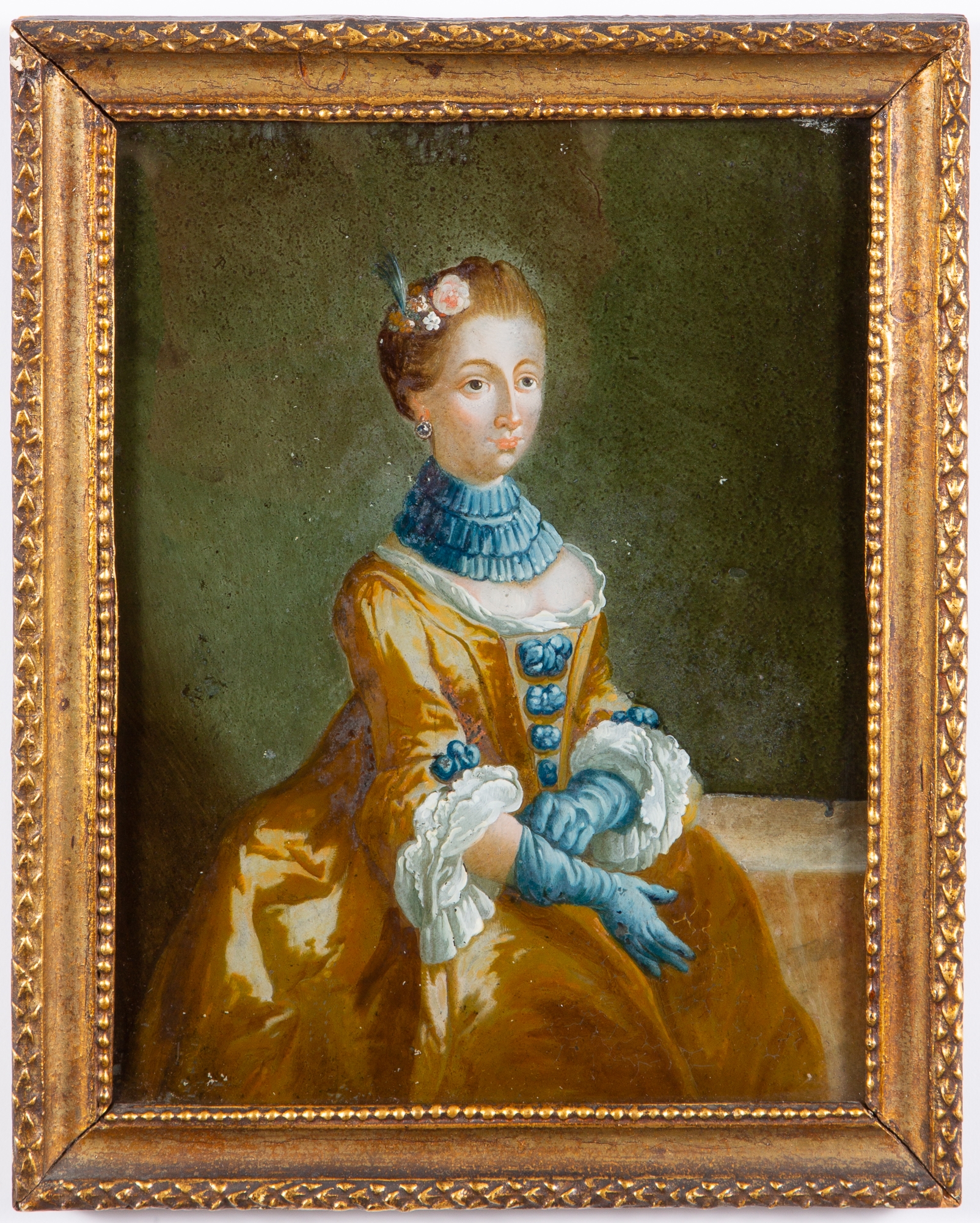 Artwork by Chinese School, 19th Century, Chinese Export Reverse Painting on Glass, Made of Painting on Glass