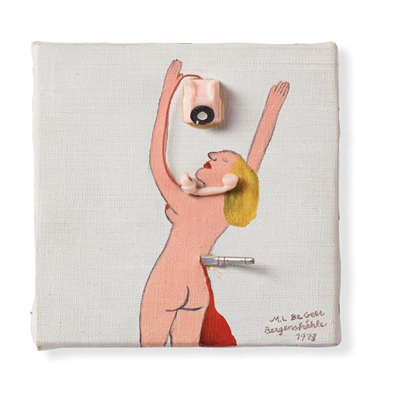 Telefonkvinnan by Marie-Louise Ekman, dated 1973