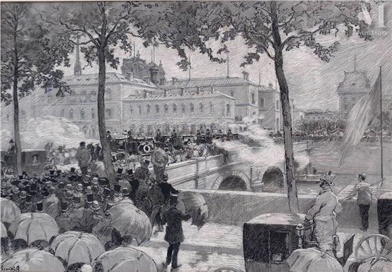 Scène présumée de l'enterrement de Thiers by Auguste Gérardin