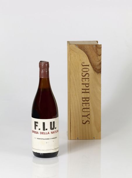 Artwork by Joseph Beuys, DIFESA DELLA NATURA VINO FIU, 1983-1991 (Schellmann, 484), Made of Bottle of wine