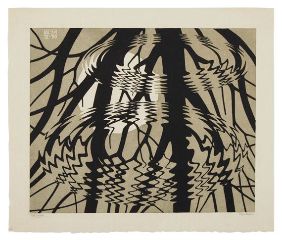 Rippled Surface by Maurits Cornelis Escher, Executed in 1950