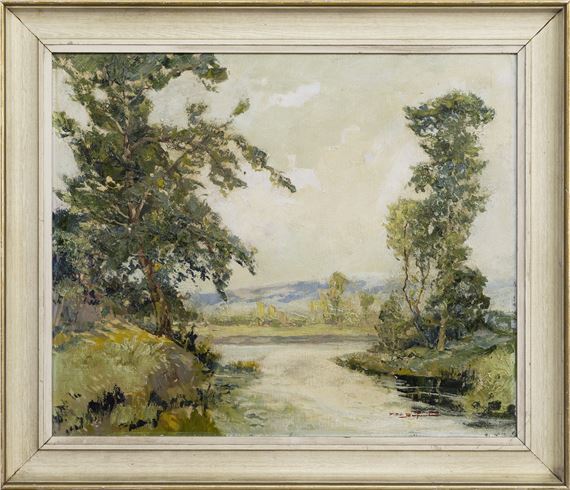 UPPER DORDOGNE, AN OIL BY FRANCESCO PABLO DE BESPERATO by Francesco Pablo de Besperato