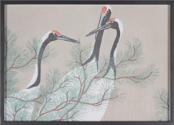 Cranes from Momoyogusa by Kamisaka Sekka