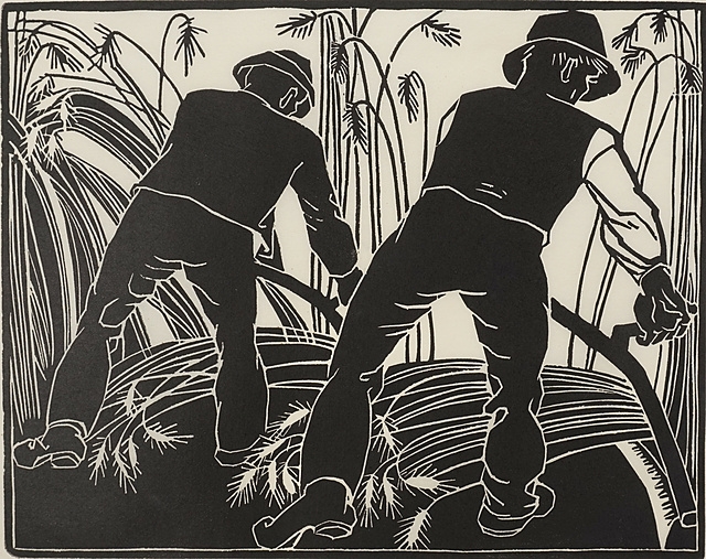 Else Velde | Zwei Schnitter im Korn | MutualArt