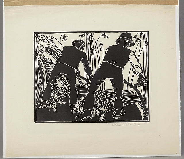 Else Velde | Zwei Schnitter im Korn | MutualArt
