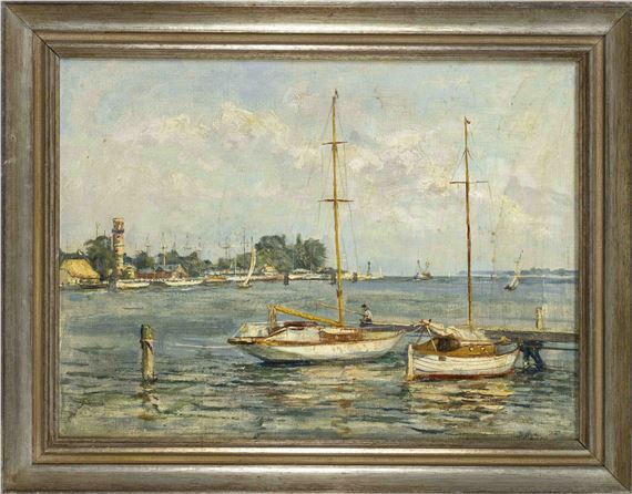 Sailing Ships in the Harbour by Hans Werner Matern