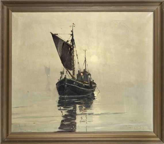 Fishing Boats in the Morning Mist by Einar Gross