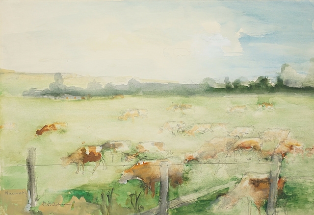 Artwork by Paul Bücher, Kuhweide, Made of offset print