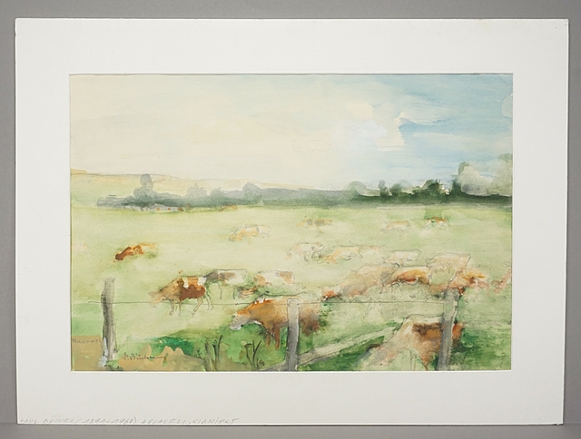 Artwork by Paul Bücher, Kuhweide, Made of offset print