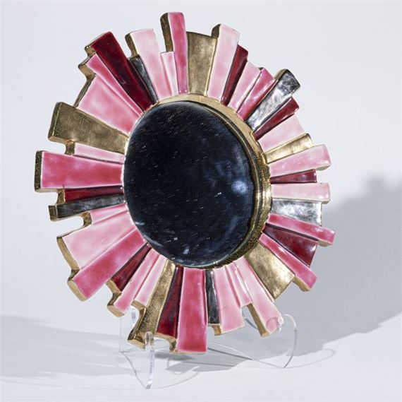 Mithé Espelt | Sun mirror, glazed ceramic frame representing the rays ...