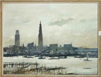 Skyline of Antwerp - René Marie Dujardin