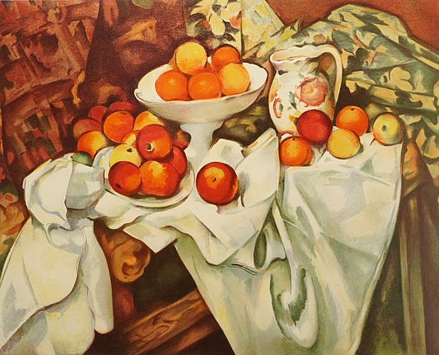 Stillleben mit Äpfeln und Orangen by Sylvain Juillen, 1990