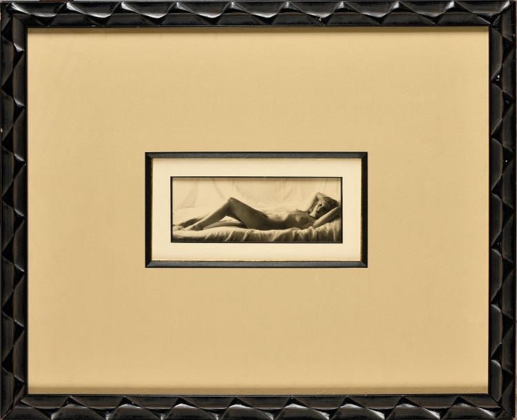 Reclining female nude by Laure Albin-Guillot, Circa 1930-1940