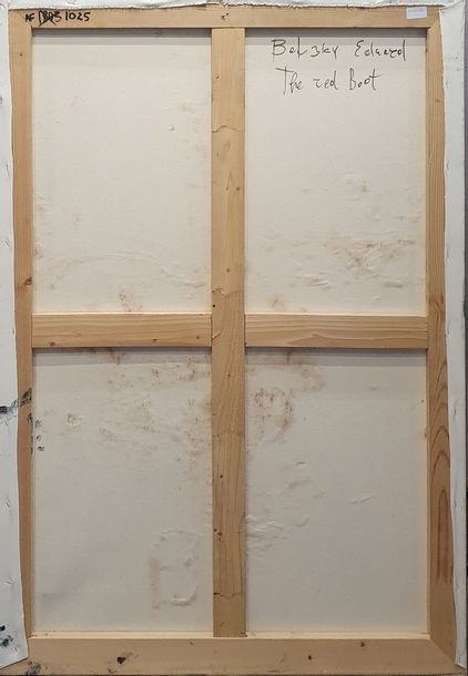 Artwork by Edward Belsky, Red boat, Made of Oil on canvas