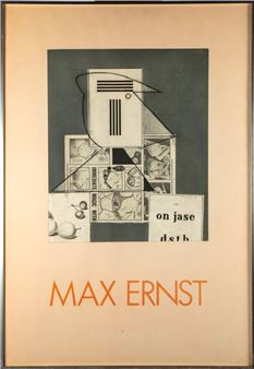Framed exhibition poster - Max Ernst