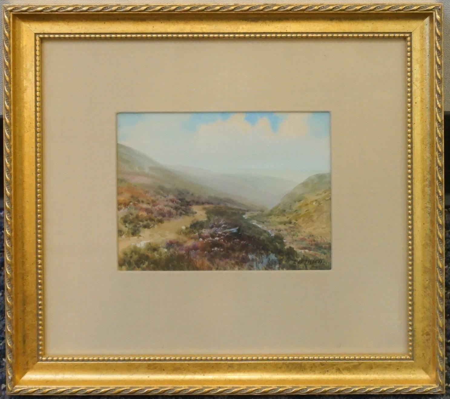 Artwork by Edward William Frick, English Countryside, Made of Watercolor on Paper