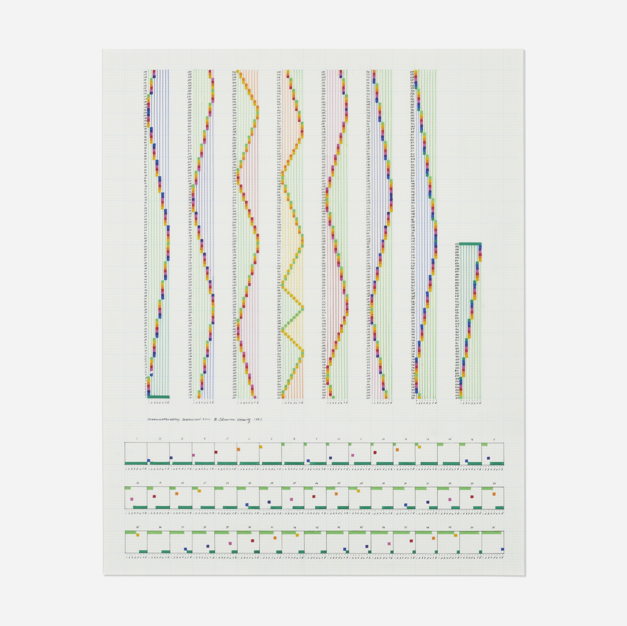 Channa Horwitz | Sonakinatography Composition XVIII (1987) | MutualArt