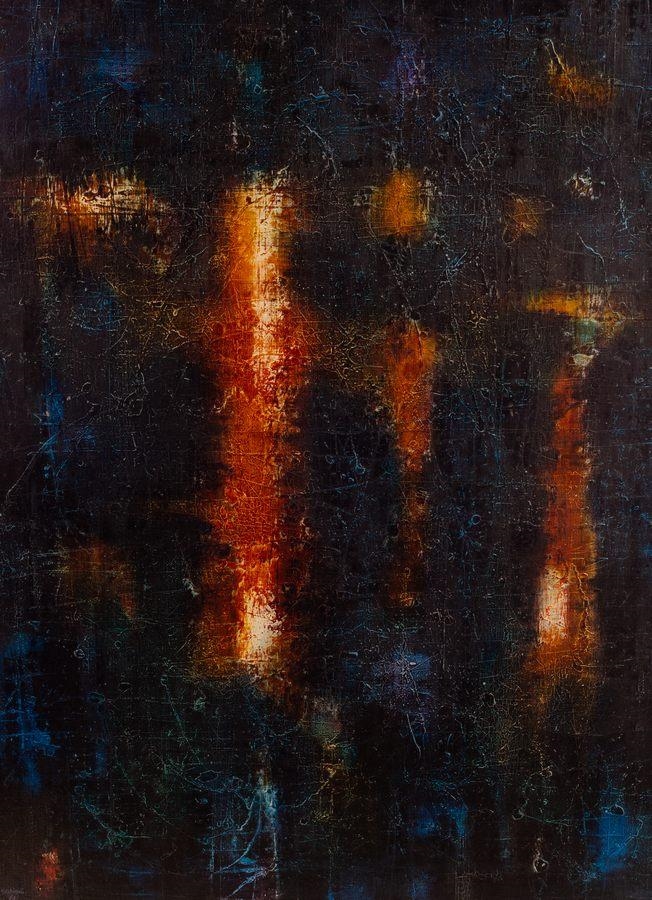 Artwork by Raymond Hitchcock, Calvary/signed and dated Hitchcock '61, Made of oil on canvas