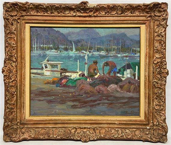 Reparando redes en Mallorca by Jordi Baget Ballester