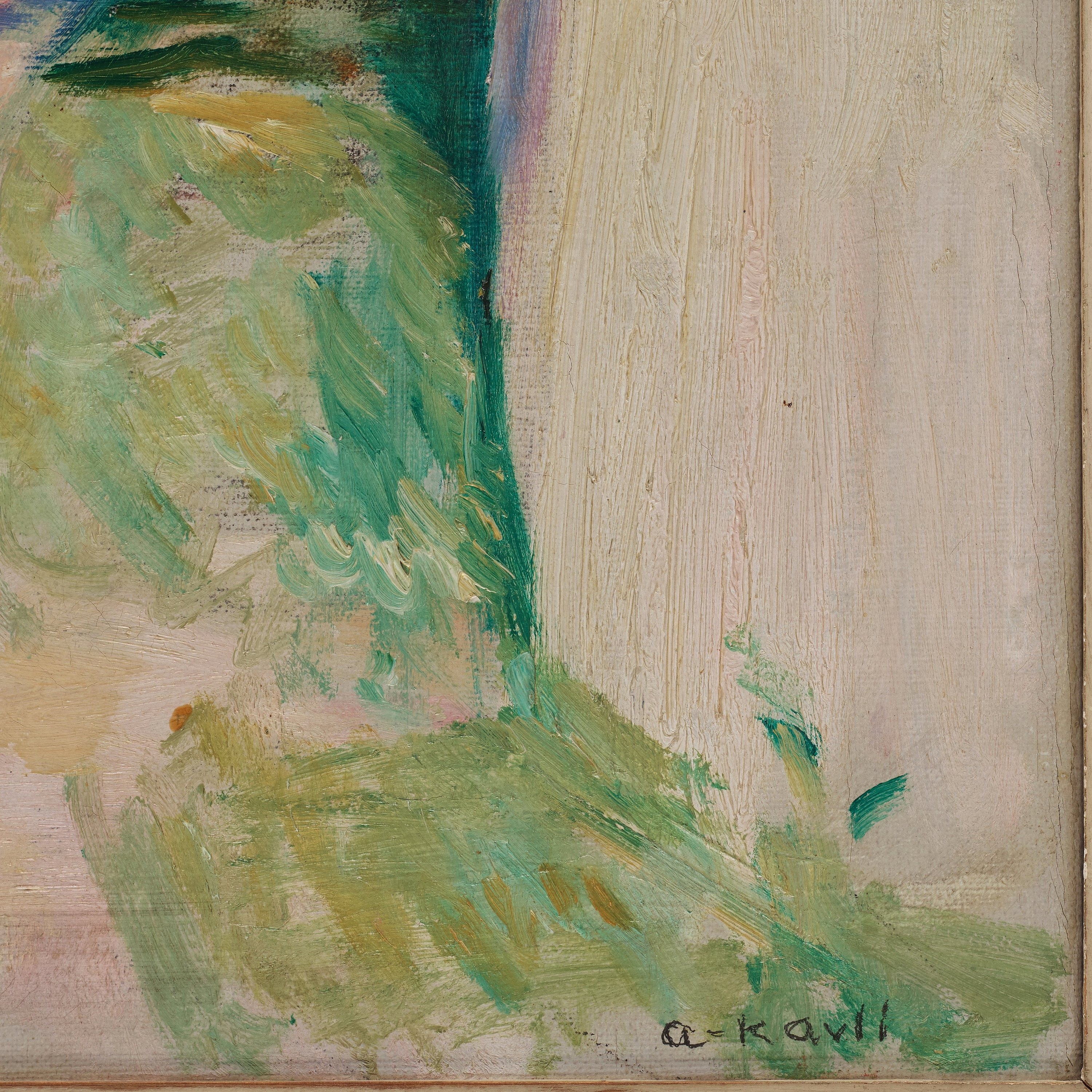 Artwork by Arne Texnes Kavli, By the coast, Made of oil on canvas