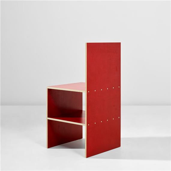Donald Judd | Rare 'Side Shelf Plywood Chair 84', style no. 10