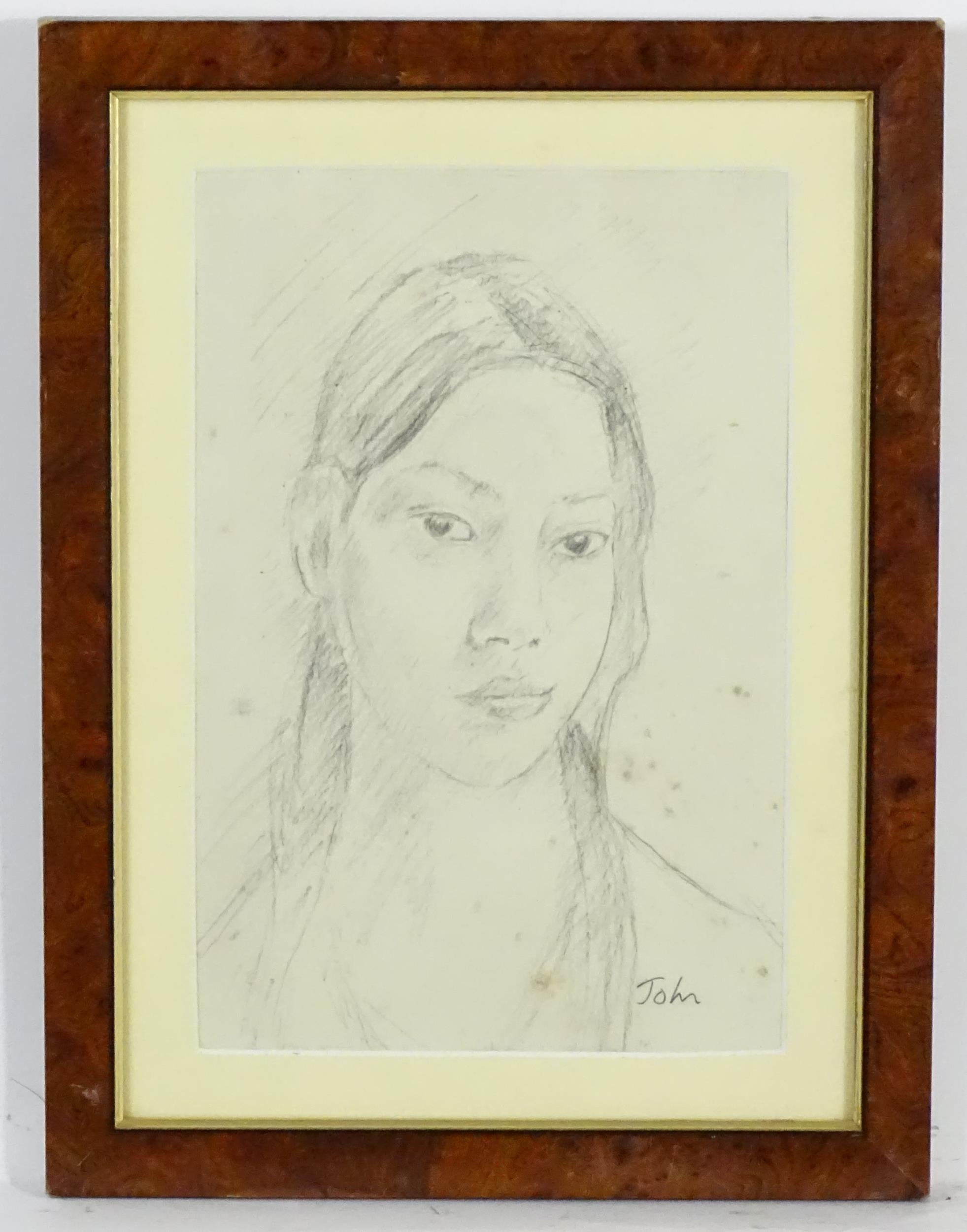 Augustus Edwin John | Manner of Augustus John, Pencil drawing, A portr ...