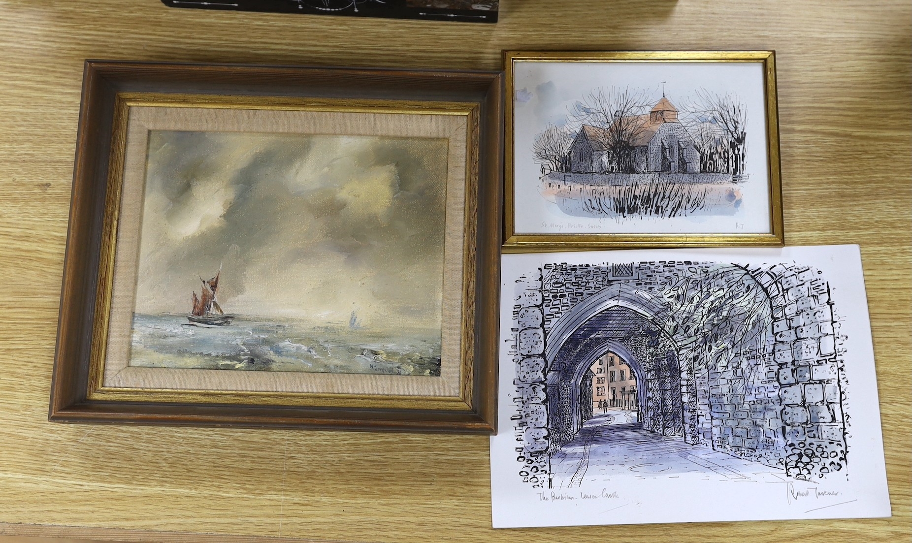 Artwork by Charles Richard Bone, Miniature portraits of a lady and gentleman, Made of watercolours on ivory