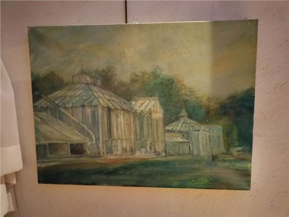 Series of paintings of the greenhouses of the Parc de la Tête d'Or by Herve Thibault