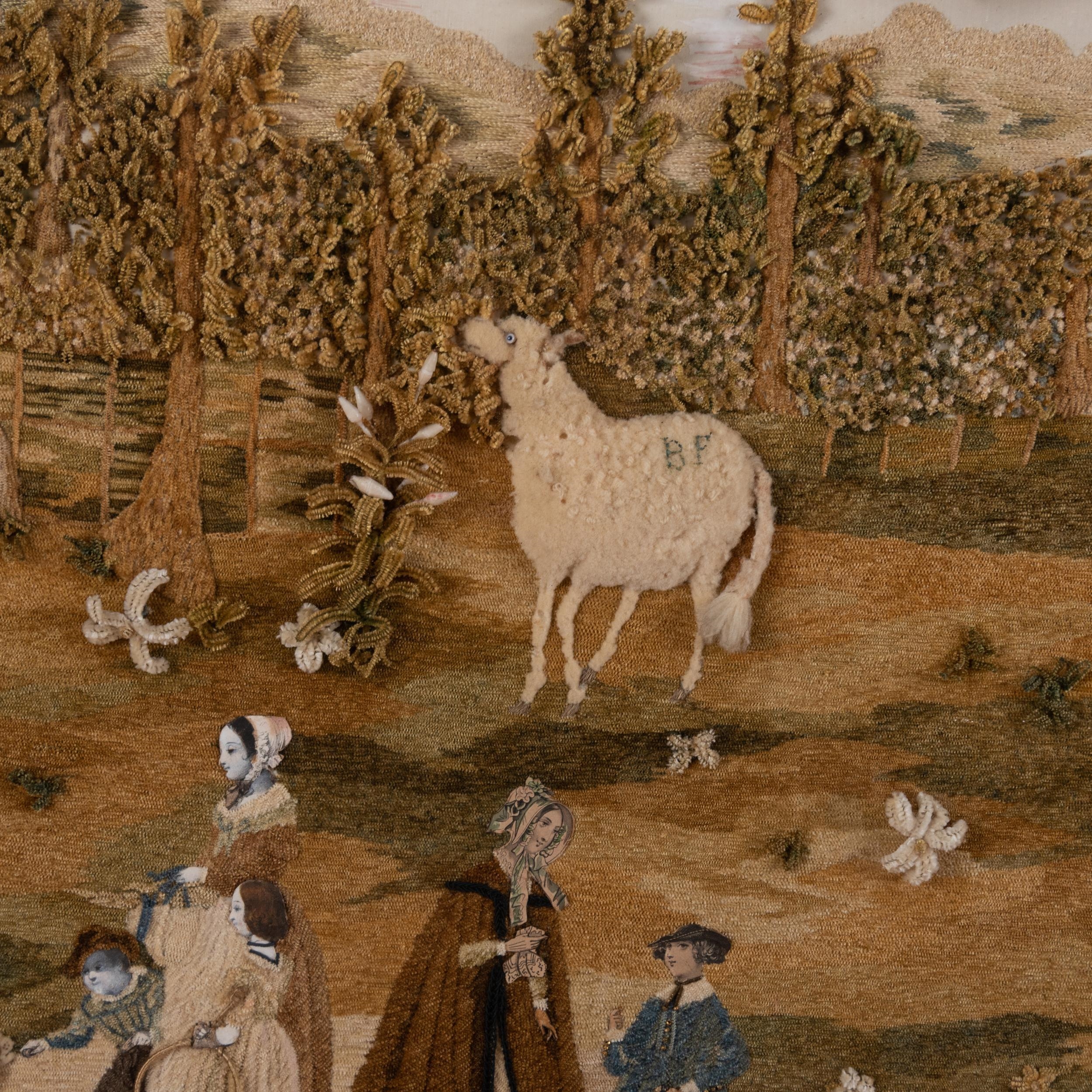 Continental School | Large Continental Stumpwork and Needlework ...