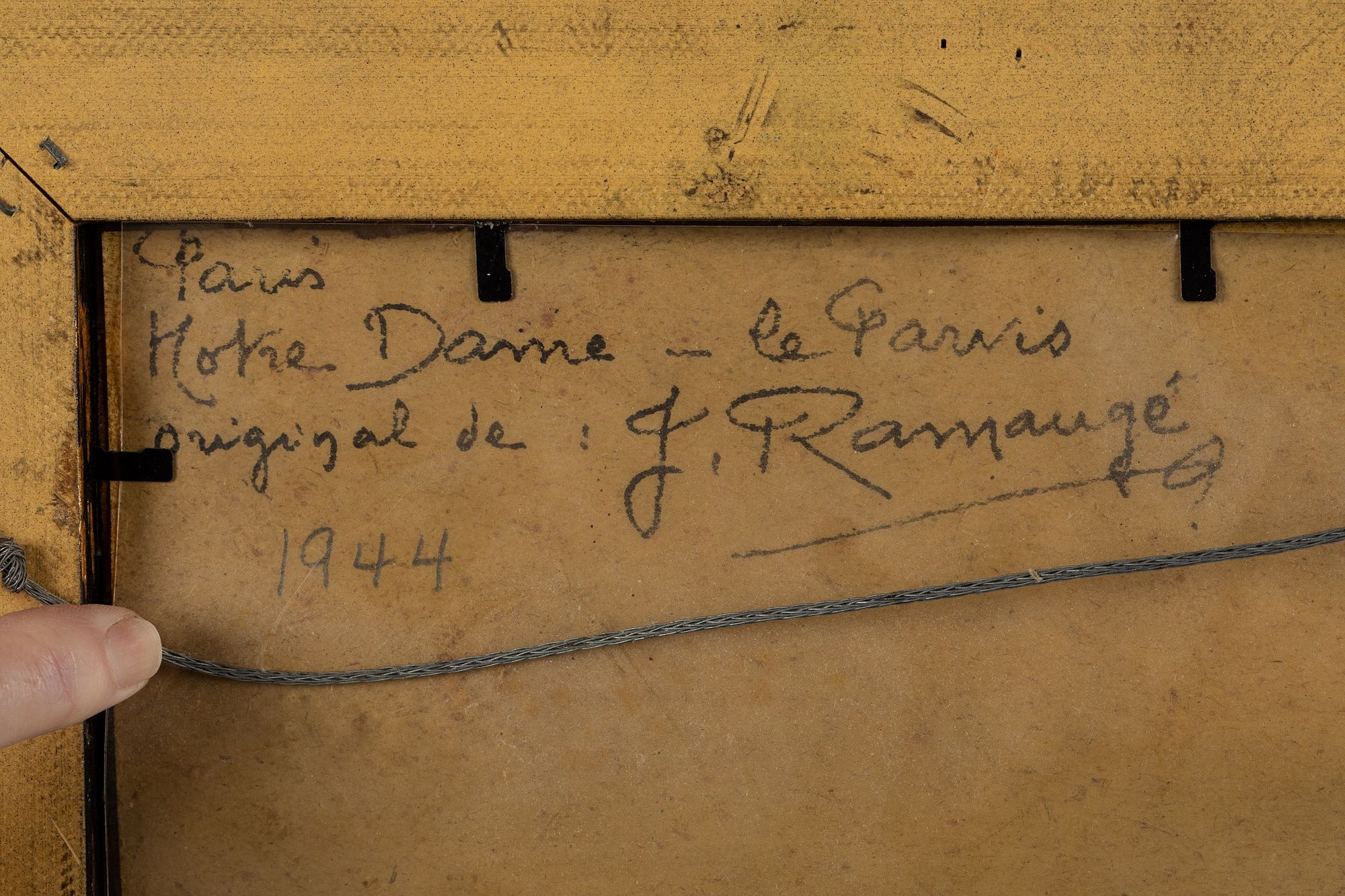 Artwork by J. Ramauge, Notre Dame, Made of Oil on Board