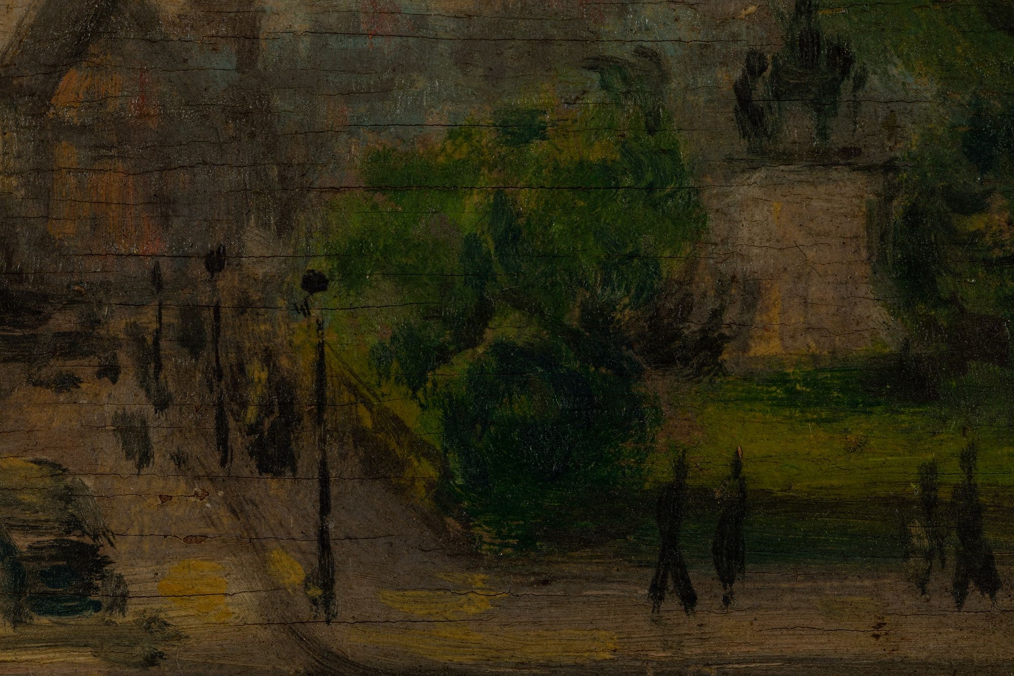 Artwork by J. Ramauge, Notre Dame, Made of Oil on Board