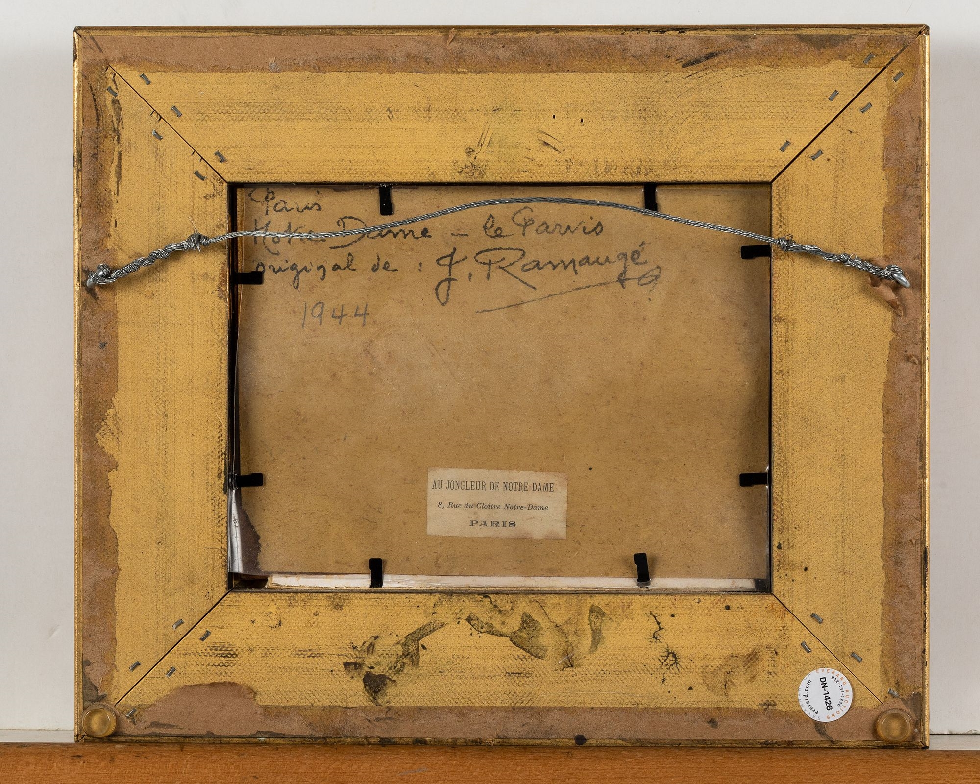 Artwork by J. Ramauge, Notre Dame, Made of Oil on Board