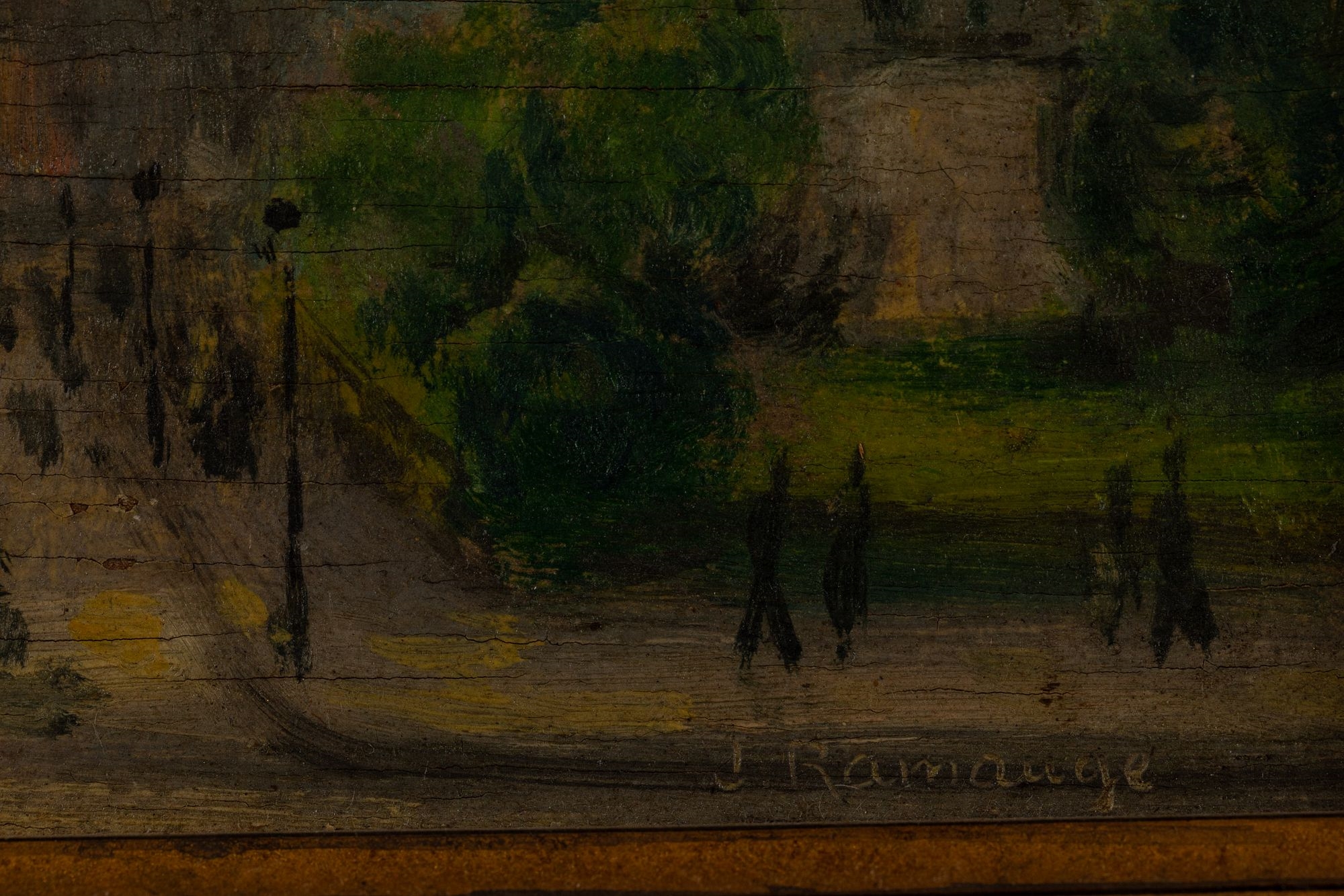 Artwork by J. Ramauge, Notre Dame, Made of Oil on Board