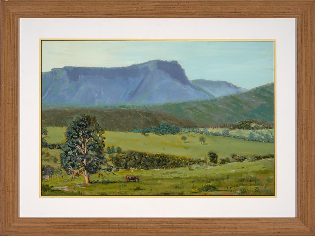 Artwork by Bill Bramley, Megalong Valley, Made of oil on board