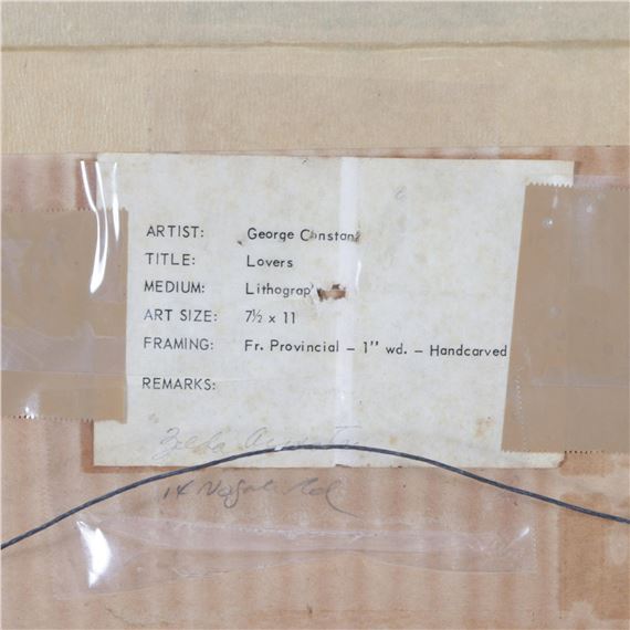 George Zachary Constant | George Constant - Couple, Color Lithograph ...