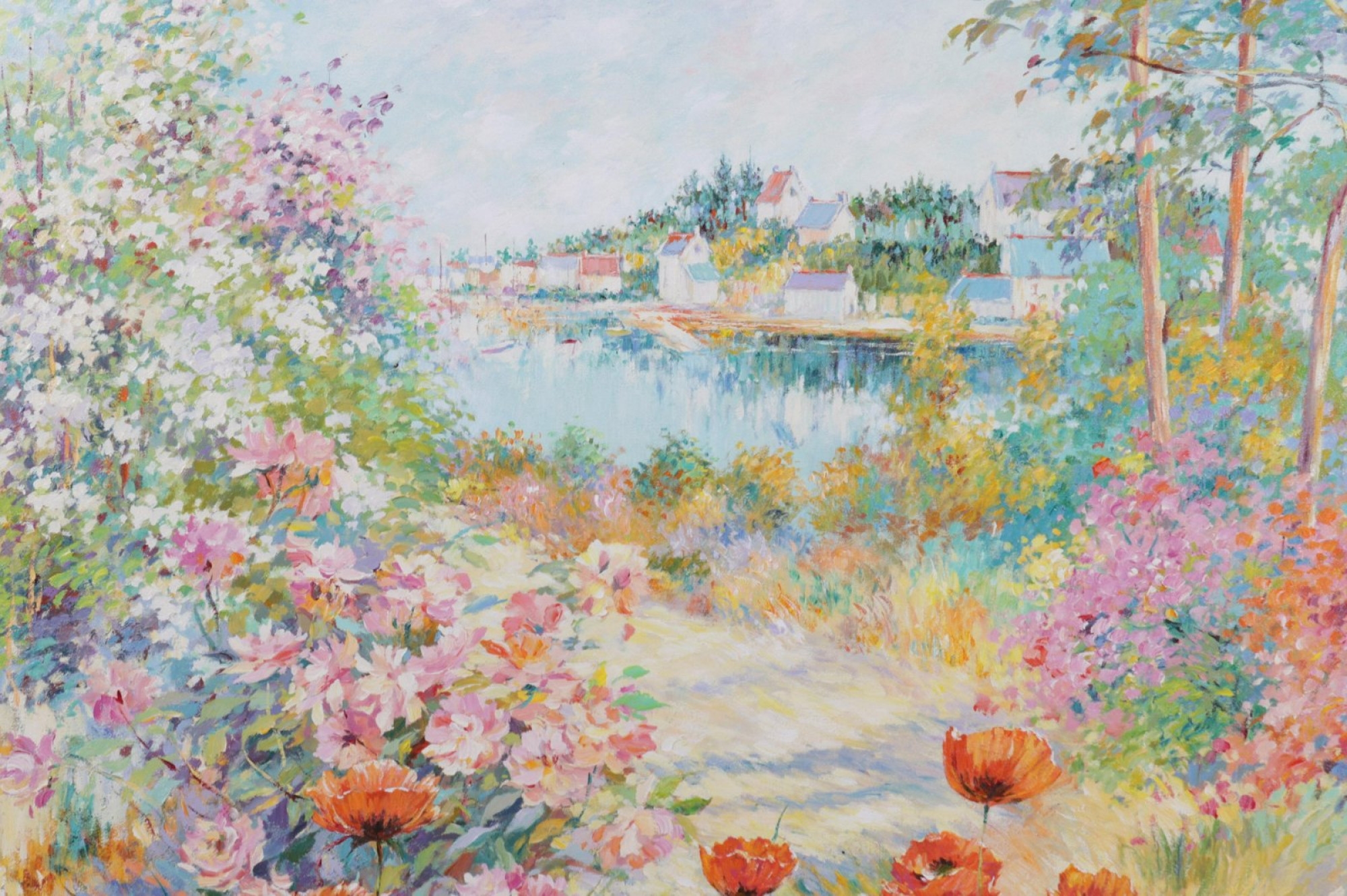 Artwork by Claude Rozan, Possibly Claude Rozan- Flowers in Bloom- O/C, Made of O/C