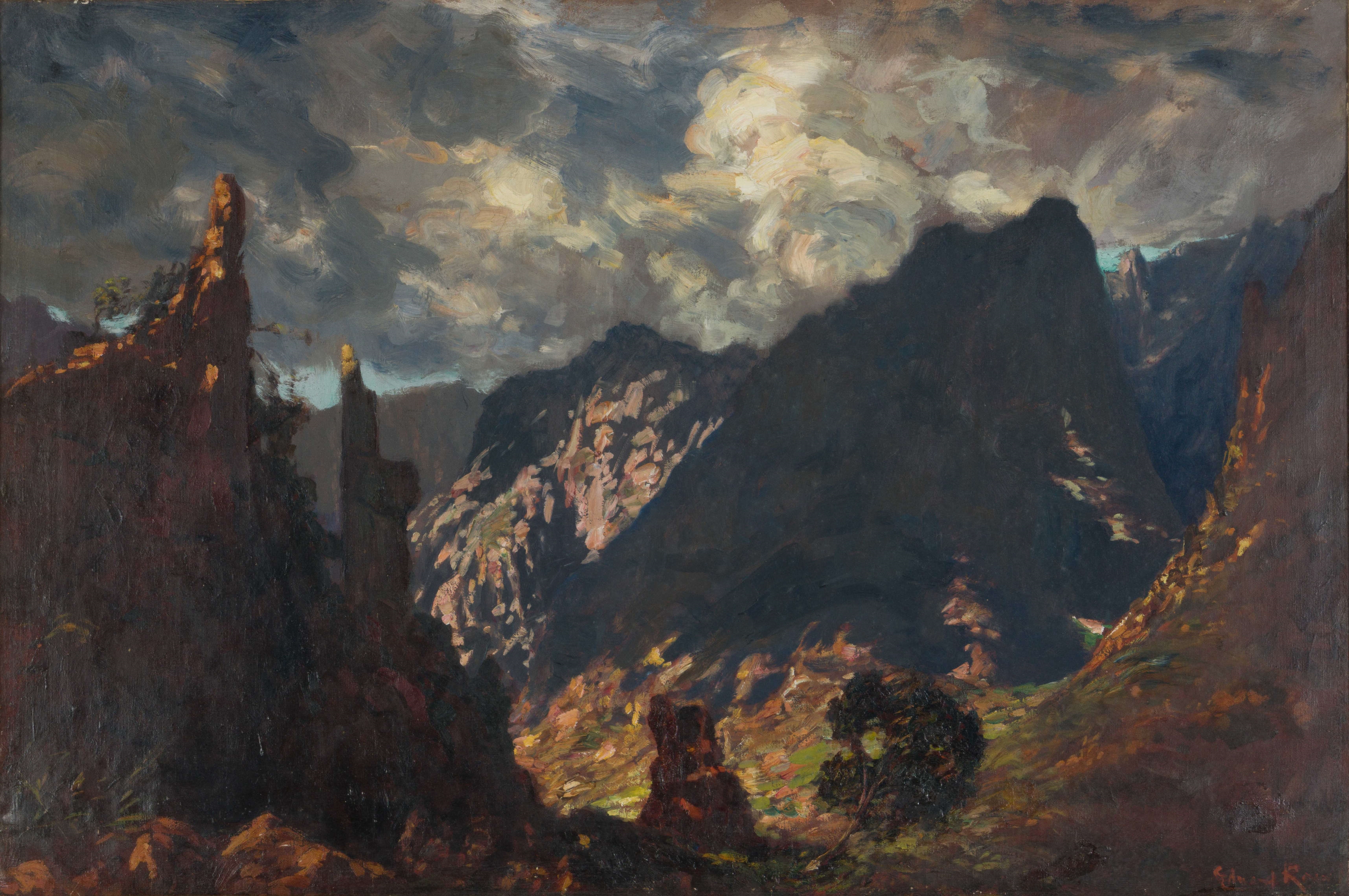 Edward Roworth | Stormy Mountain Landscape | MutualArt