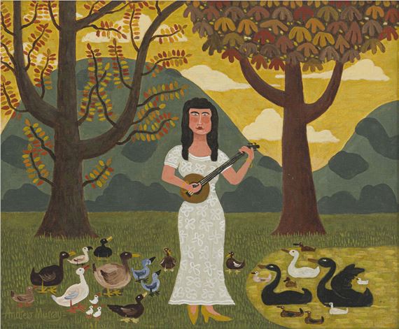 Musician and Birds by Andrew James Jowett Murray